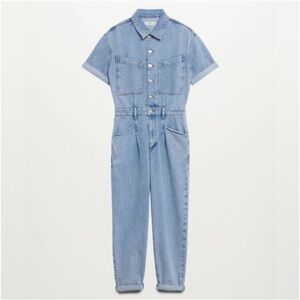 Mango cotton Denim jumpsuit like new!